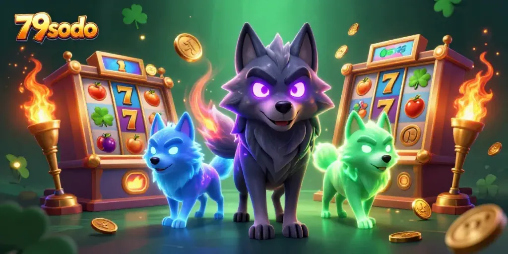 Engage with the colorful 79sodo casino scene showcasing energetic slot reels and vibrant characters.